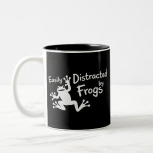 Easily Distracted By Frogs Animal Frogs Mum Animal Two-Tone Coffee Mug
