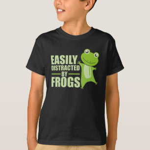 Easily Distracted By Frogs Funny Animal Frogs T-Shirt
