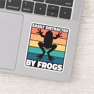 Easily Distracted By Frogs Lovers Colourful Design