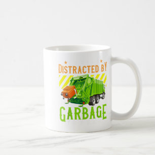 Easily Distracted By Garbage Trucks Funny Truck Lo Coffee Mug