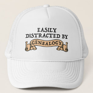 Easily Distracted By Genealogy Trucker Hat