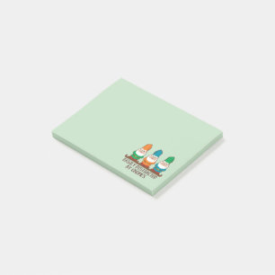 Easily Distracted by Gnomes Funny Post-it Notes