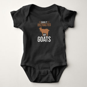 Easily Distracted by Goats Baby Bodysuit