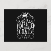 Easily Distracted By Goats Funny Goat Lover Gifts