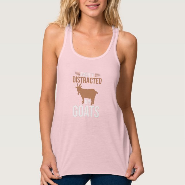 Easily Distracted by Goats Singlet (Front)