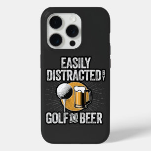 Easily Distracted by Golf and Beer Case-Mate iPhon iPhone 15 Pro Case