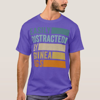Easily Distracted By Guinea Pigs Premium1237  T-Shirt