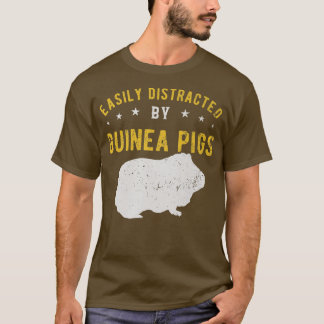 Easily Distracted By Guinea Pigs Premium 1230 T-Shirt
