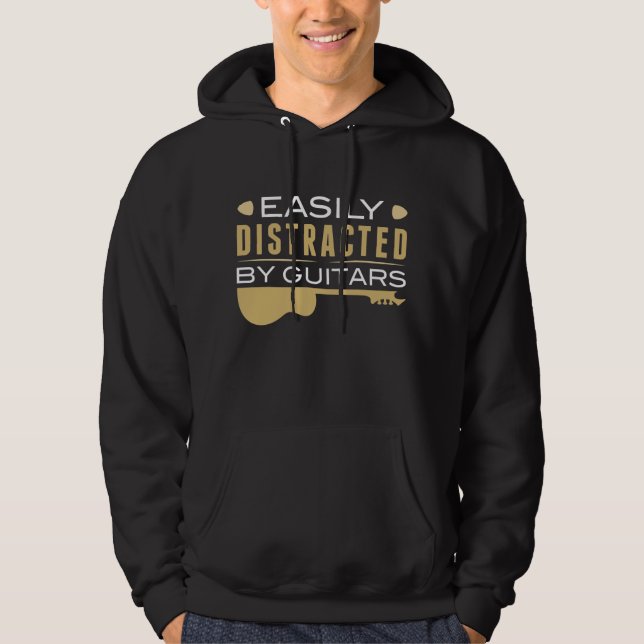 Easily Distracted By Guitars Hoodie (Front)