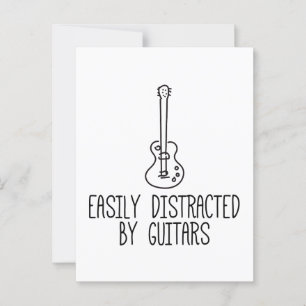 Easily Distracted By Guitars Postcard
