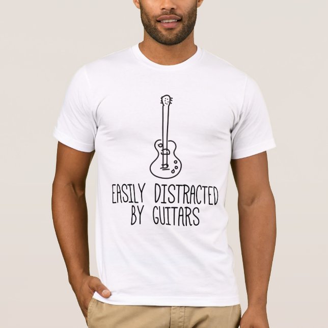 Easily Distracted By Guitars T-Shirt (Front)