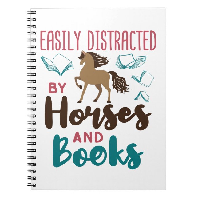 Easily Distracted by Horses and Books (Front)