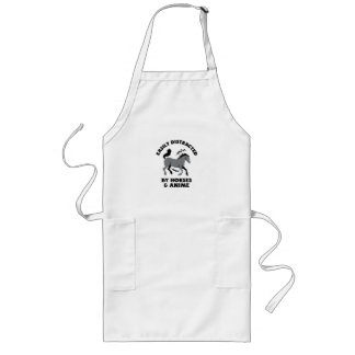 EASILY DISTRACTED BY HORSES & ANIME LONG APRON