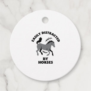 EASILY DISTRACTED BY HORSES FAVOUR TAGS