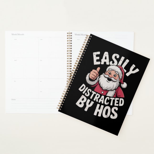 Easily Distracted by Hos Funny Christmas Party  Planner (Display)