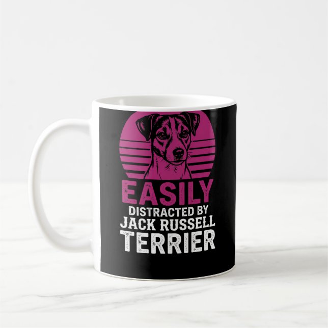 Easily Distracted By Jack Russell Terrier Coffee Mug (Left)