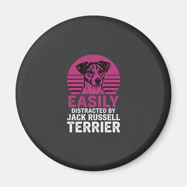 Easily Distracted By Jack Russell Terrier Magnet (Front)