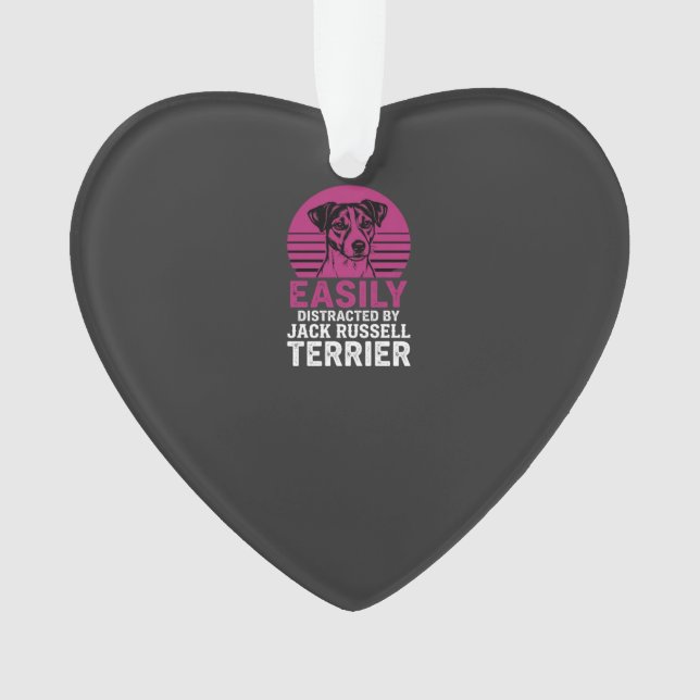 Easily Distracted By Jack Russell Terrier Ornament (Front)