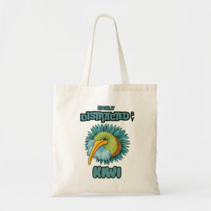 Easily distracted by kiwi tote bag