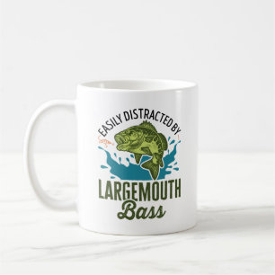 Easily Distracted by Large Mouth Bass Largemouth Coffee Mug