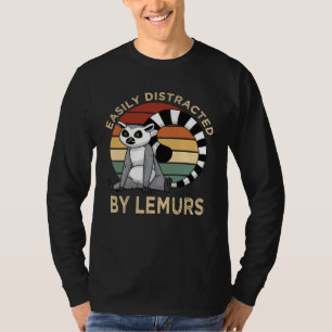 Easily Distracted By Lemurs Vintage Lemur T-Shirt