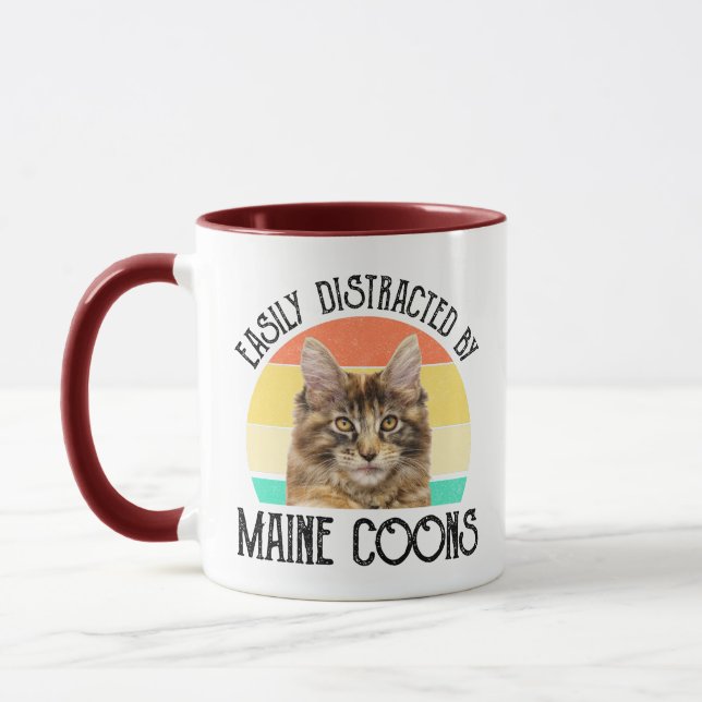 Easily Distracted By Maine Coons Mug (Left)