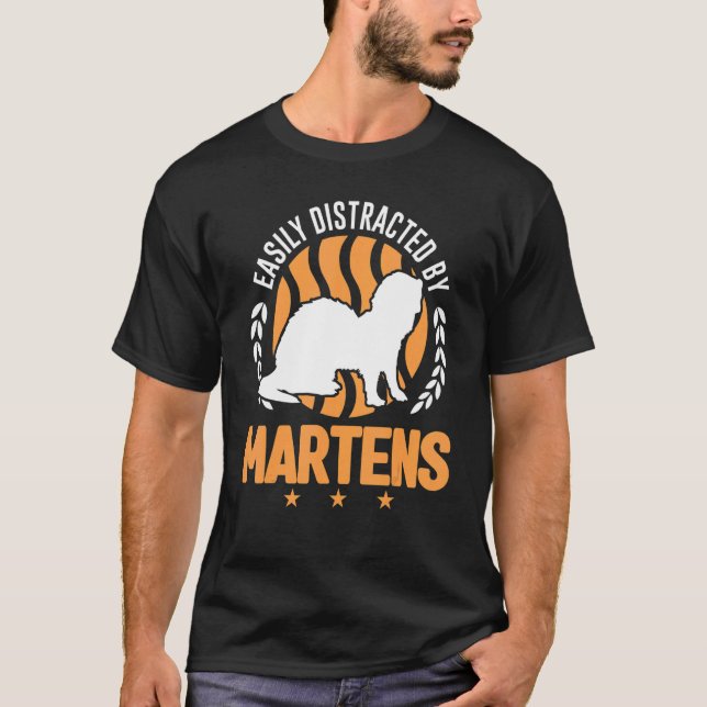 Easily Distracted By Martens T-Shirt (Front)