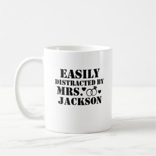 Easily Distracted by Mrs. Married Couple Matching Coffee Mug