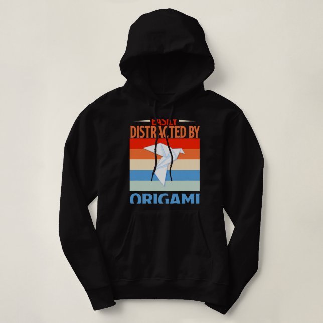 Easily Distracted By Origami Hoodie (Design Front)