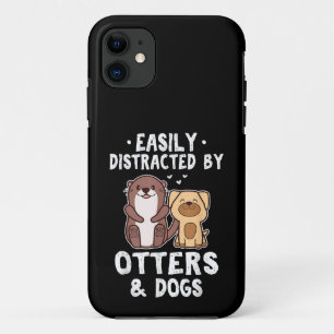 Easily Distracted By Otters and Dogs Funny Cute An Case-Mate iPhone Case