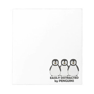 Easily Distracted by Penguins Notepad