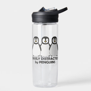 Easily Distracted by Penguins Water Bottle
