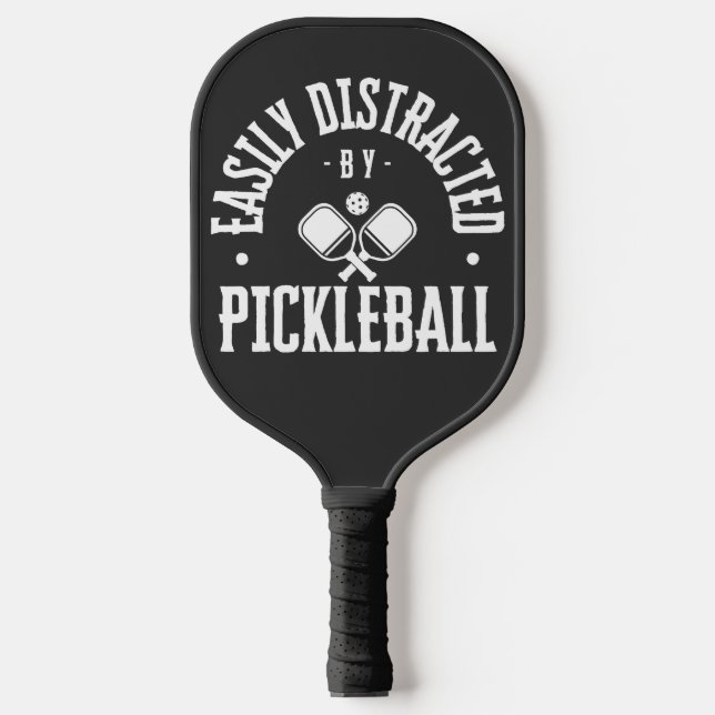 Easily Distracted by Pickleball NAME Personalised Paddle (Front)