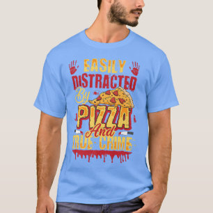 Easily Distracted by Pizza and True Crime T-Shirt