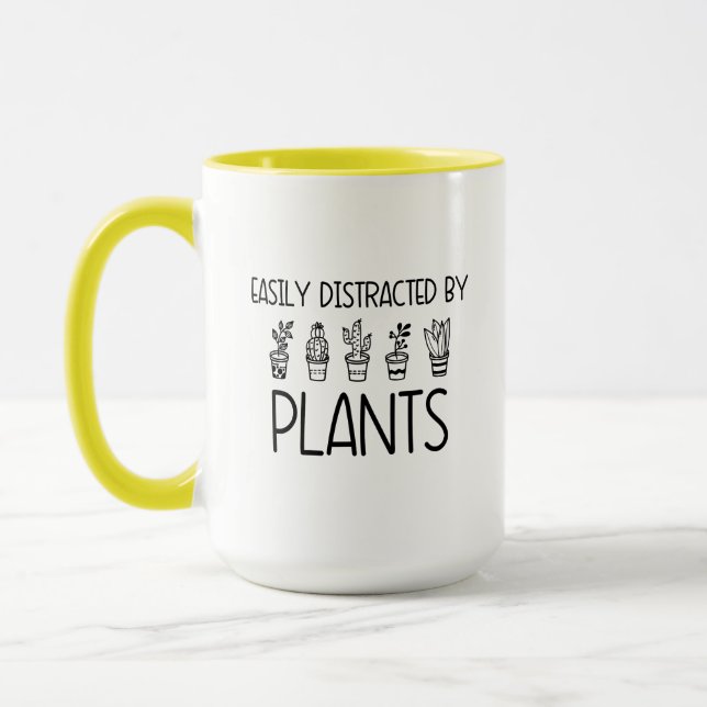 Easily Distracted by Plants Mug Coffee Tea Cup  (Left)