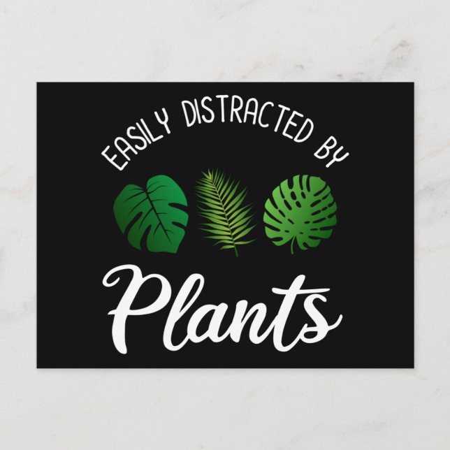 Easily Distracted By Plants Postcard (Front)