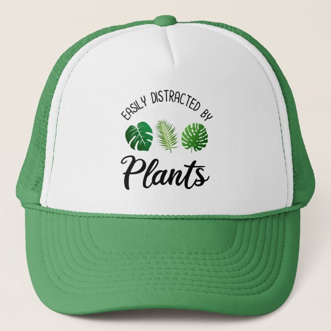 Easily Distracted By Plants Trucker Hat (Front)