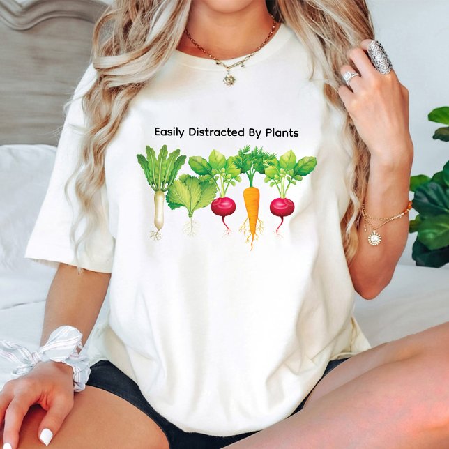 Easily Distracted By Plants / Vegetable Gardening T-Shirt (Easily Distracted By Plants / Vegetable Gardening T-Shirt)