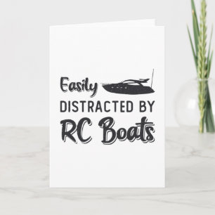 Easily Distracted By RC Boats Model Radio RC Boat Card