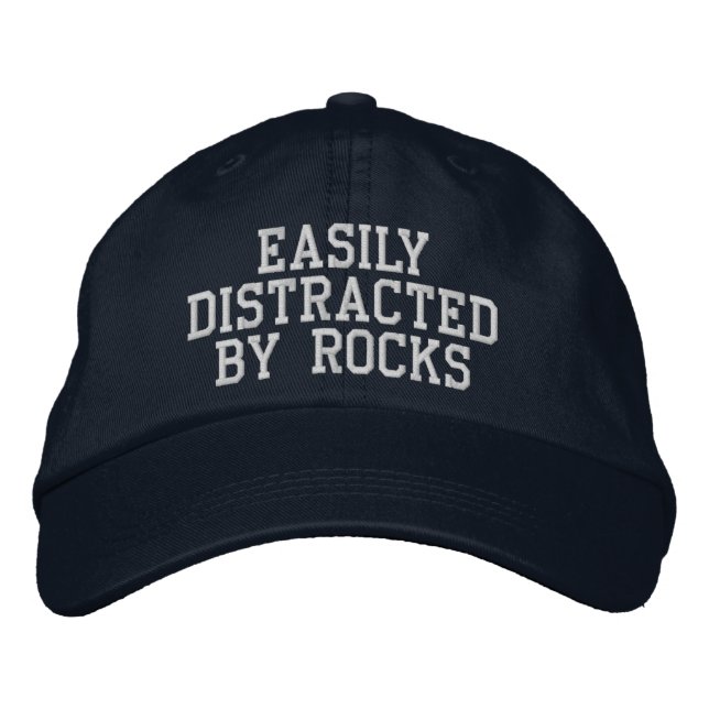 Easily Distracted By Rocks | Geology Hat (Front)