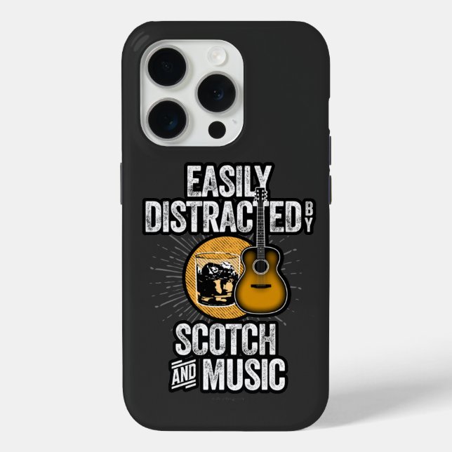 Easily Distracted by Scotch and Music Case-Mate iP iPhone Case (Back)