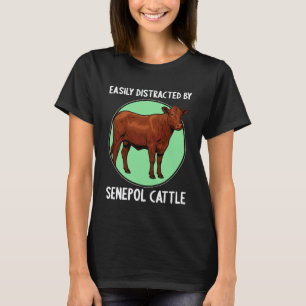 Easily Distracted by Senepol Cattle Senepol Cow T-Shirt