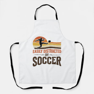 Easily Distracted By Soccer Vintage Shirt Design_1 Apron