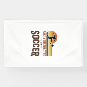 Easily Distracted By Soccer Vintage Shirt Design_1 Banner