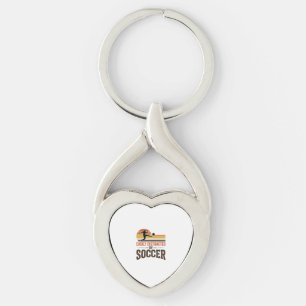 Easily Distracted By Soccer Vintage Shirt Design_1 Key Ring