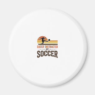 Easily Distracted By Soccer Vintage Shirt Design_1 Magnet