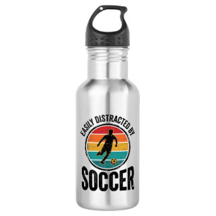 Easily Distracted By Soccer Vintage Shirt Design ( 532 Ml Water Bottle