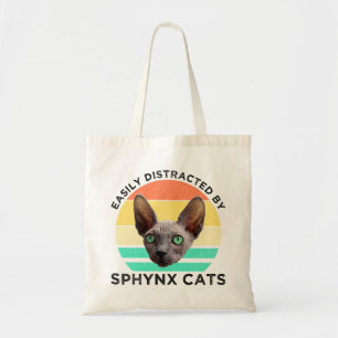 Easily Distracted By Sphynx Cats Tote Bag