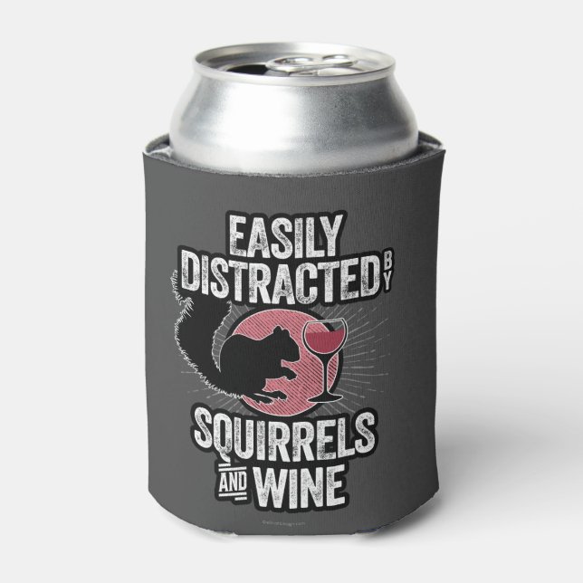 Easily Distracted by Squirrels and Wine Can Cooler (Can Front)