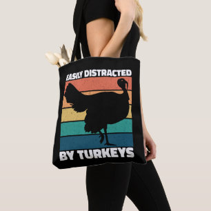 Easily Distracted By Turkeys Cute Owner Cool Party Tote Bag